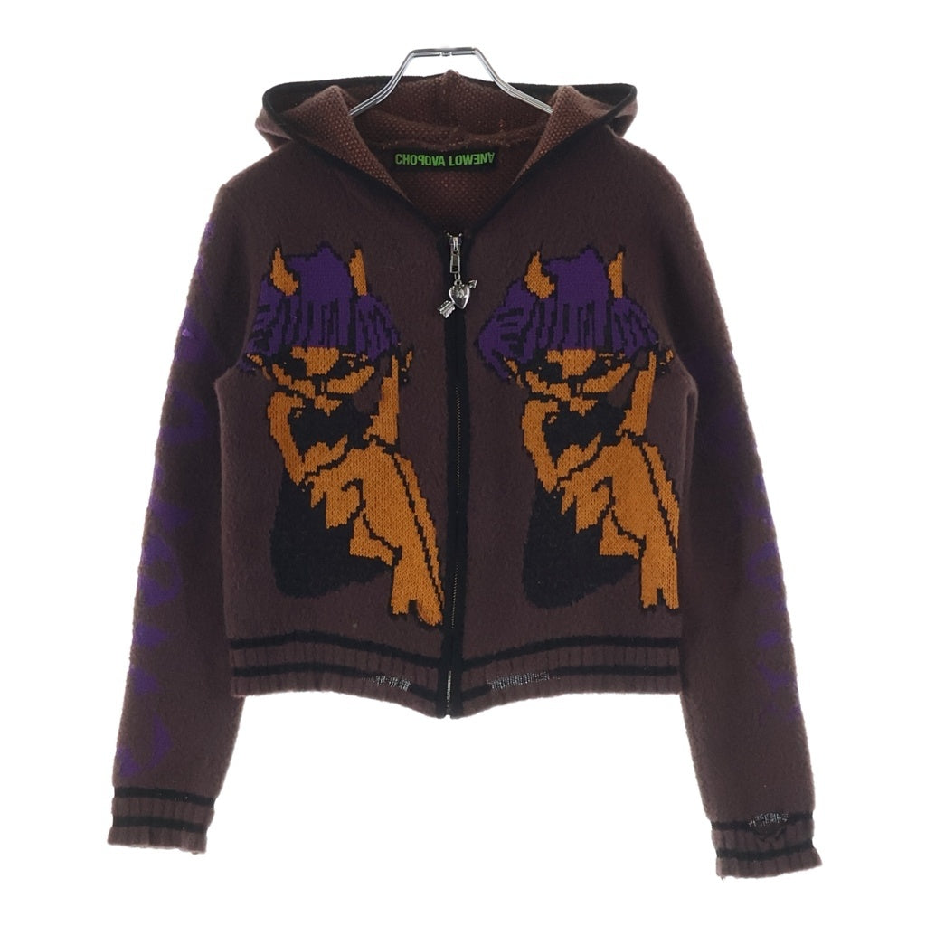CHOPOVA LOWENA(チョポヴァロウェナ) Tammie Jo Zip Up Hooded チョポヴァ ロウェナ ジップアップ ニット フーディー パーカー バーガンディ レディース