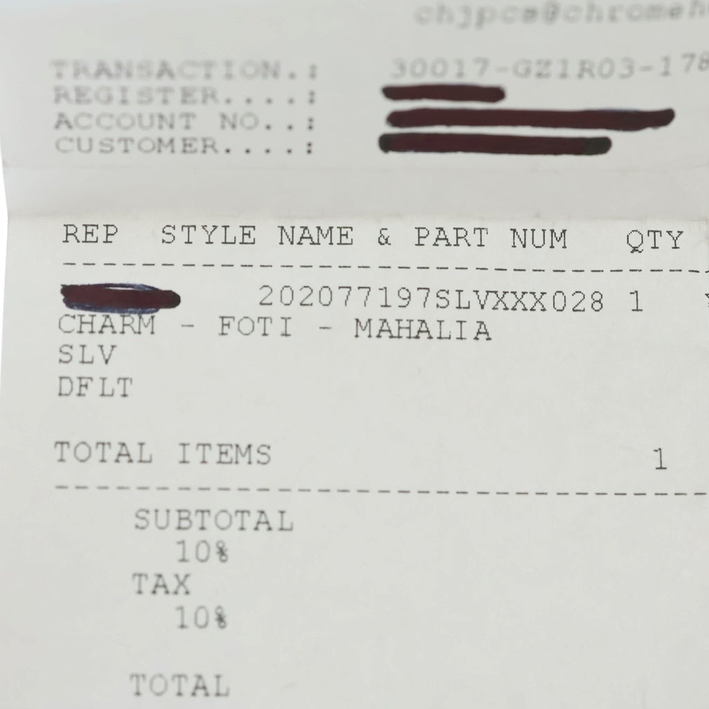 CHROME HEARTS(クロムハーツ) FOTI MAHALIA フォティマハリア チャーム ネックレストップ シルバー
