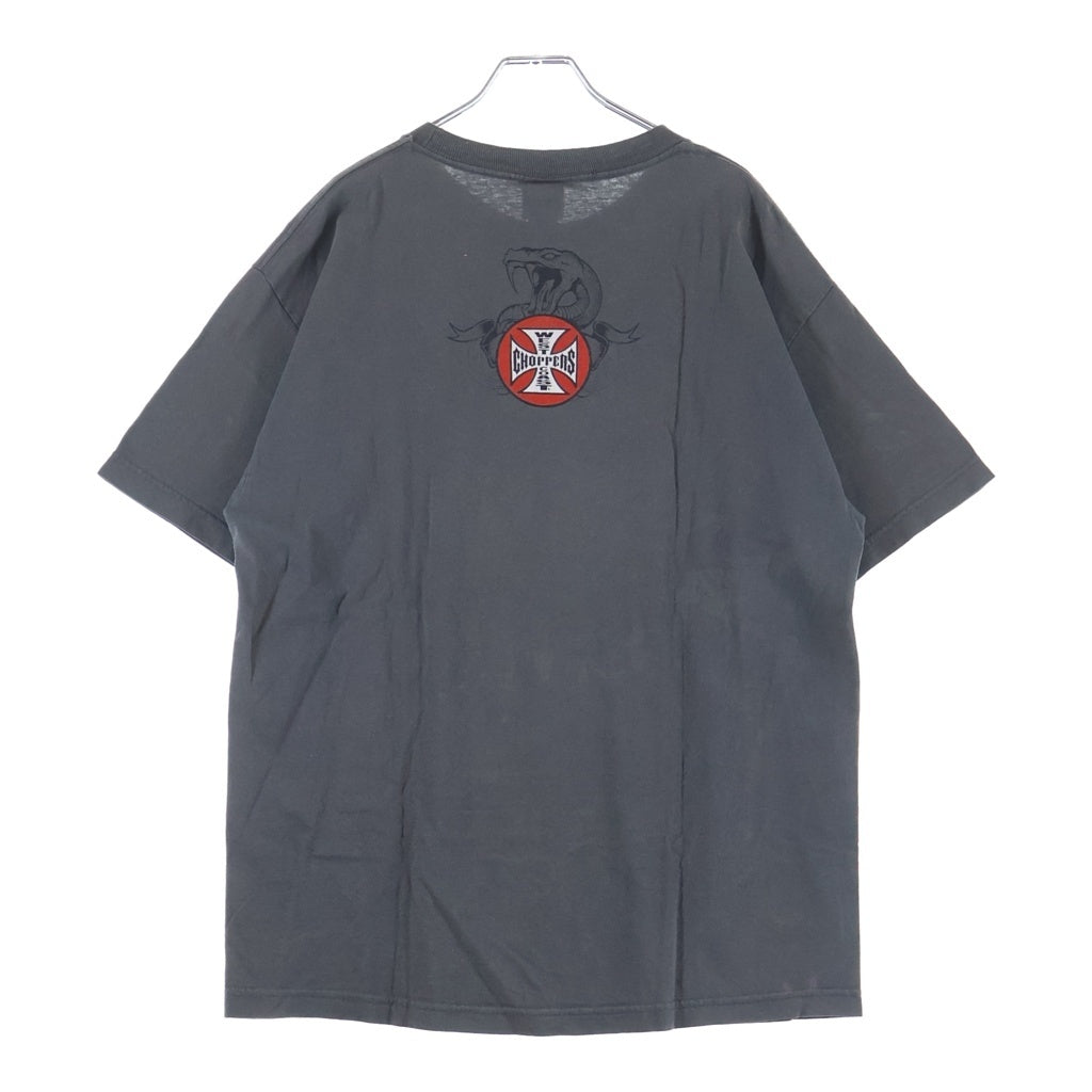 VINTAGE(ヴィンテージ) 90-00s West Coast Choppers Sneak Tee ウエストコーストチョッパーズ アイアンクロス スネーク 蛇 半袖Tシャツ カットソー グレー