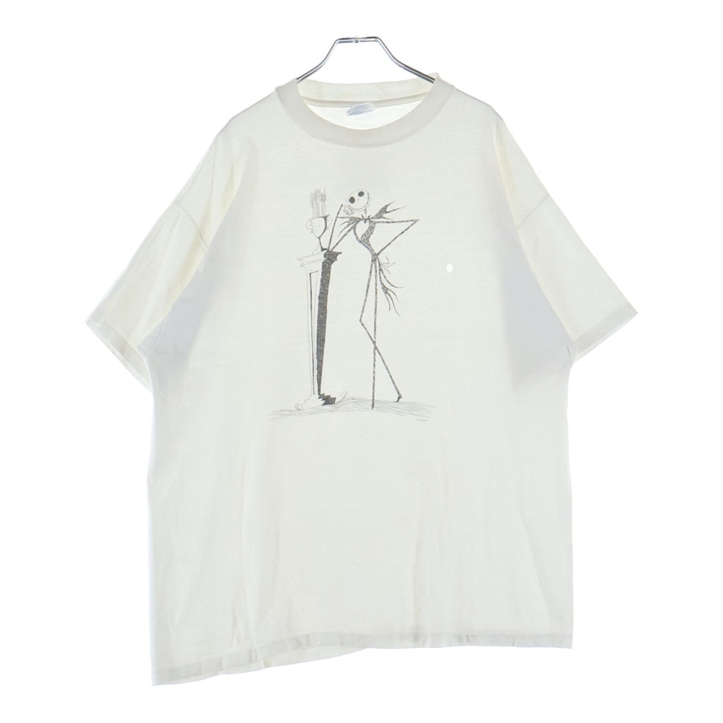 VINTAGE(ヴィンテージ) 90S Nightmare Before Christmas Jack T-Shirt ナイトメアビフォアクリスマス 半袖Tシャツ ホワイト
