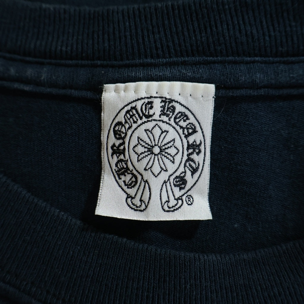 CHROME HEARTS(クロムハーツ) OLD DBL CH CRS S/S Tee オールド ダブルCHクロス刺繍 胸ポケット クルーネック半袖Tシャツカットソー ネイビー