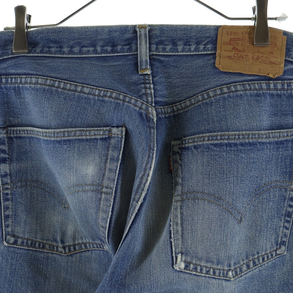 Levi's(リーバイス) 70S VINTAGE 501 66前期 ボタン裏刻印6 不均等V スモールe ヴィンテージ ボタンフライデニムパンツ インディゴ 1501-0117