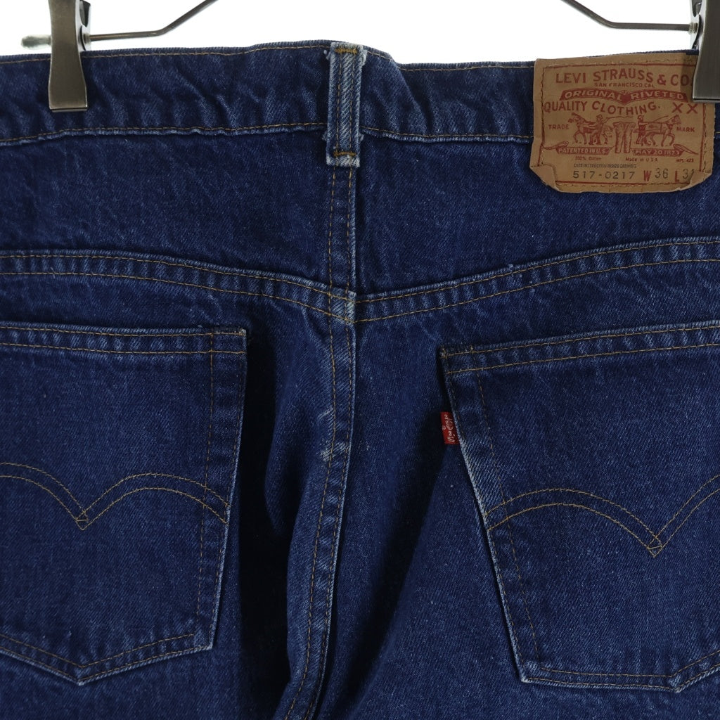 Levi's(リーバイス) 80S VINTAGE 517 ボタン裏刻印653 不均等V スモールe ヴィンテージ ジップフライ フレアデニムパンツ インディゴ 517-0217