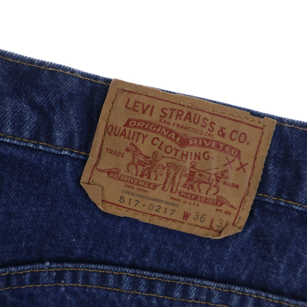 Levi's(リーバイス) 80S VINTAGE 517 ボタン裏刻印653 不均等V スモールe ヴィンテージ ジップフライ フレアデニムパンツ インディゴ 517-0217
