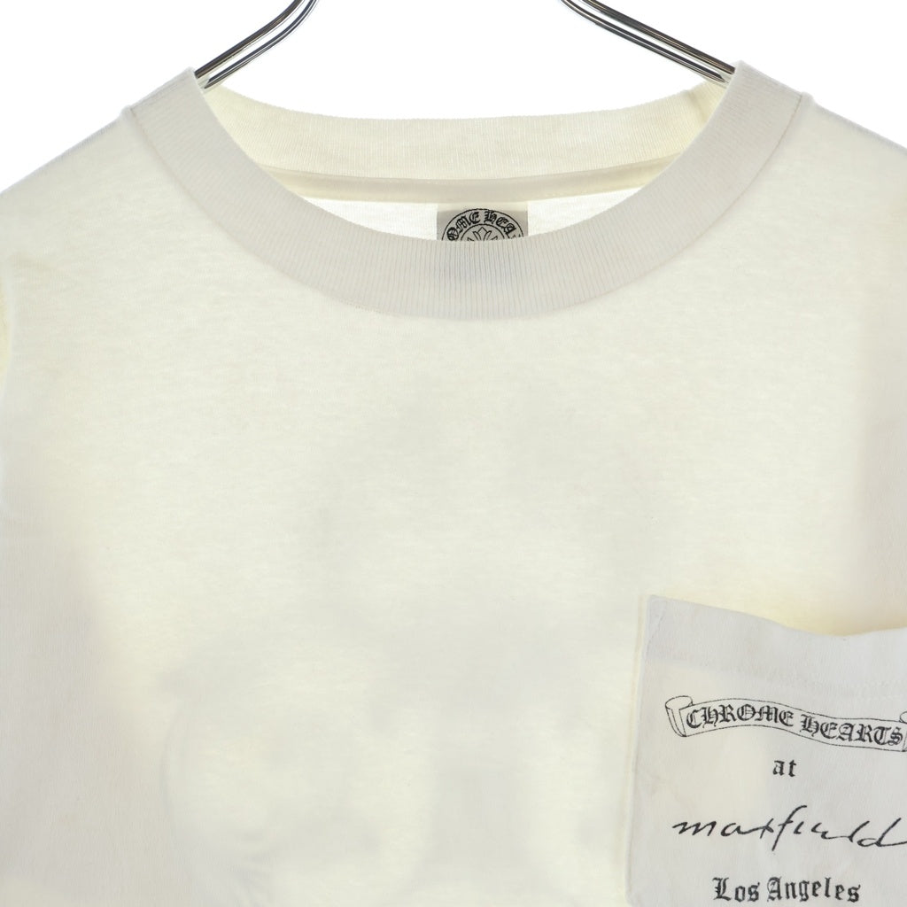 CHROME HEARTS(クロムハーツ) OLD MAXFIELD LOS Dagger L/S TEE オールド マックスフィールド ダガー 袖ロゴ ロングスリーブ 長袖Tシャツ カットソー ホワイト