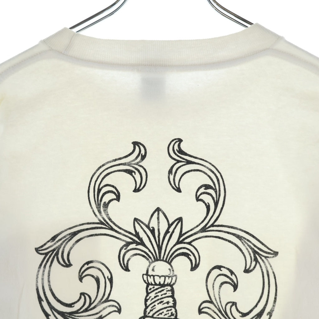 CHROME HEARTS(クロムハーツ) OLD MAXFIELD LOS Dagger L/S TEE オールド マックスフィールド ダガー 袖ロゴ ロングスリーブ 長袖Tシャツ カットソー ホワイト