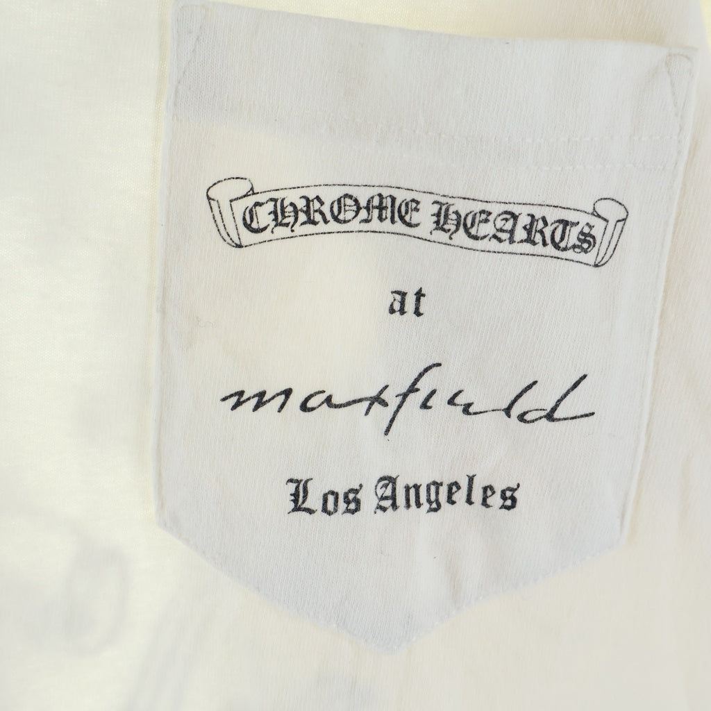 CHROME HEARTS(クロムハーツ) OLD MAXFIELD LOS Dagger L/S TEE オールド マックスフィールド ダガー 袖ロゴ ロングスリーブ 長袖Tシャツ カットソー ホワイト