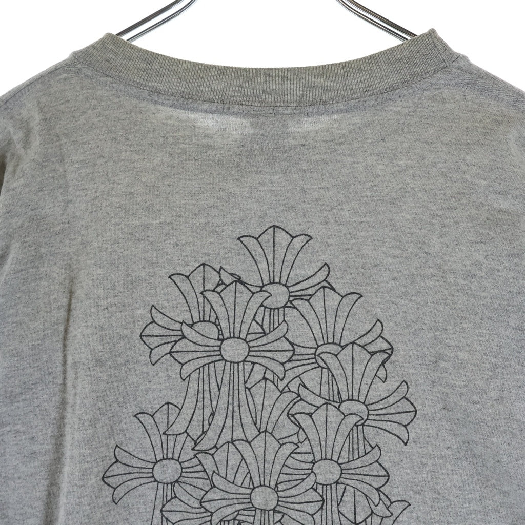CHROME HEARTS(クロムハーツ) OLD Back Cemetery Cross L/S TEE オールド バックセメタリークロス ロングスリーブ 長袖Tシャツ カットソー グレー