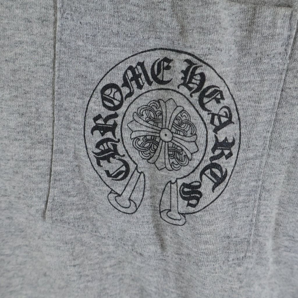 CHROME HEARTS(クロムハーツ) OLD Back Cemetery Cross L/S TEE オールド バックセメタリークロス ロングスリーブ 長袖Tシャツ カットソー グレー