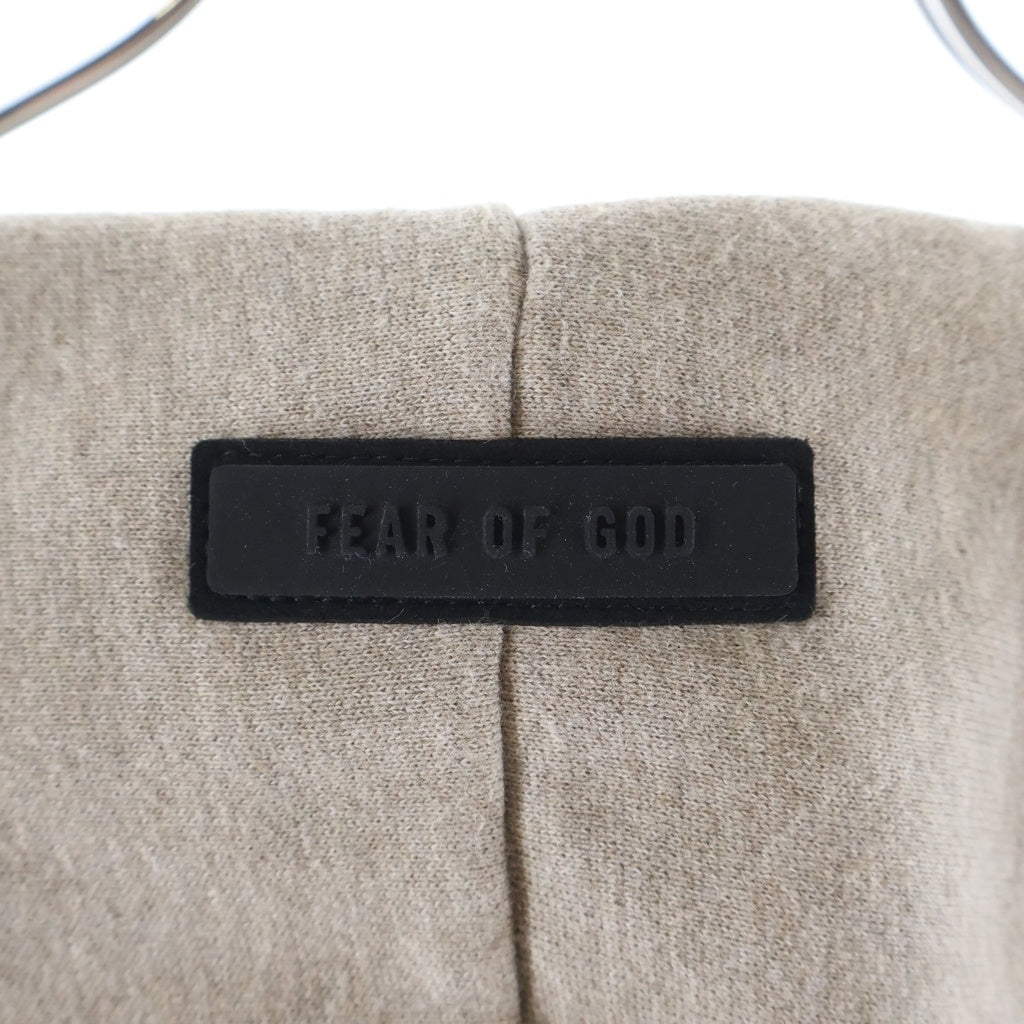 FEAR OF GOD ESSENTIALS(フィアオブゴッド エッセンシャルズ) HOODIE ラバーロゴ プルオーバースウェットパーカー フーディー ベージュ