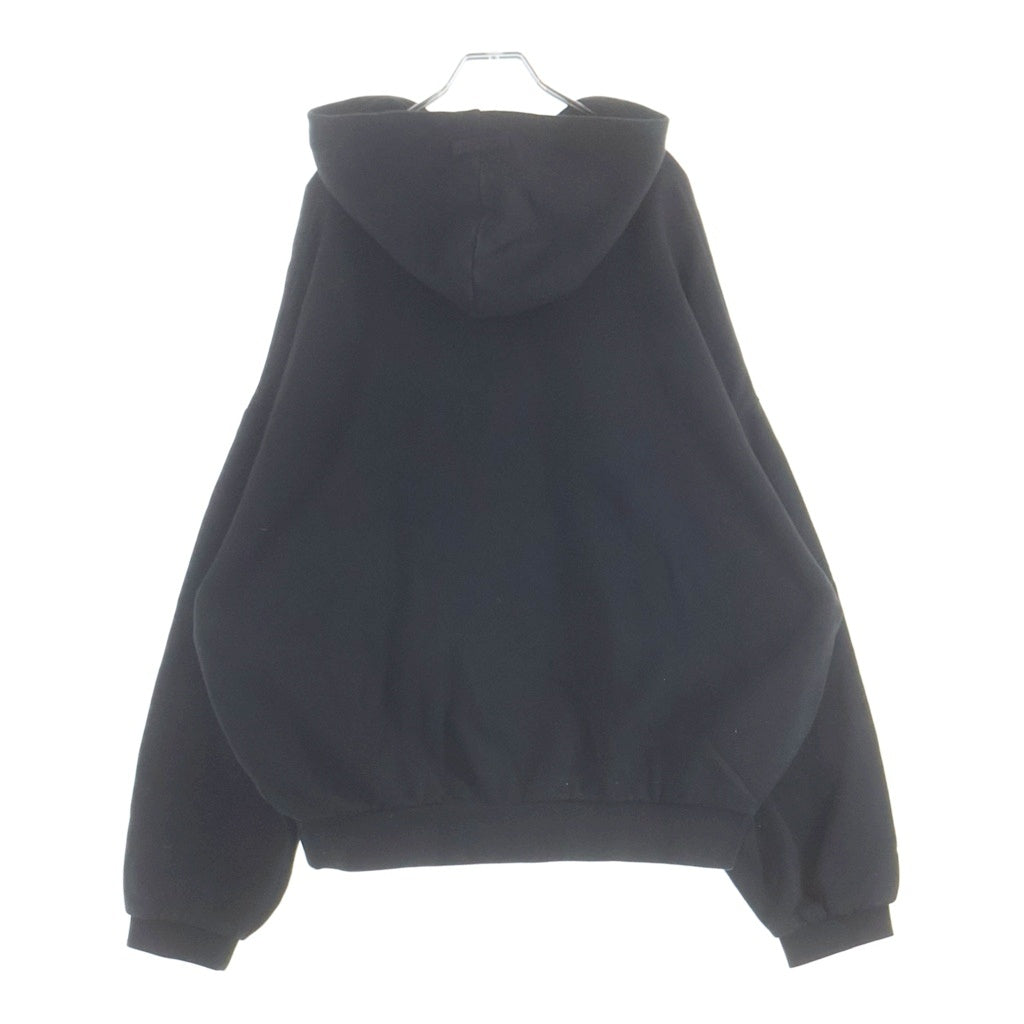FEAR OF GOD ESSENTIALS(フィアオブゴッド エッセンシャルズ) HOODIE ラバーロゴ プルオーバースウェットパーカー フーディー ブラック