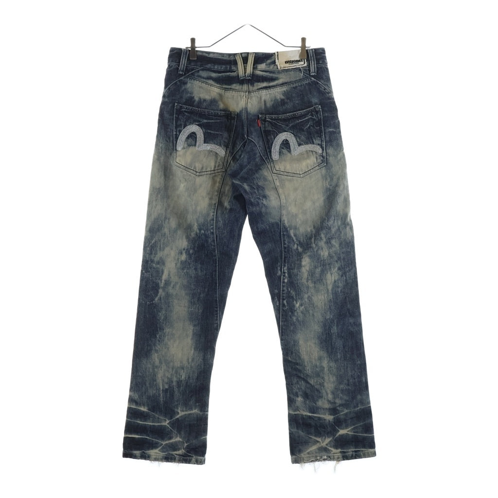 EVISU(エビス) ダメージ加工 バック刺?デザイン デニムパンツ ジーンズ インディゴ EF8JP800