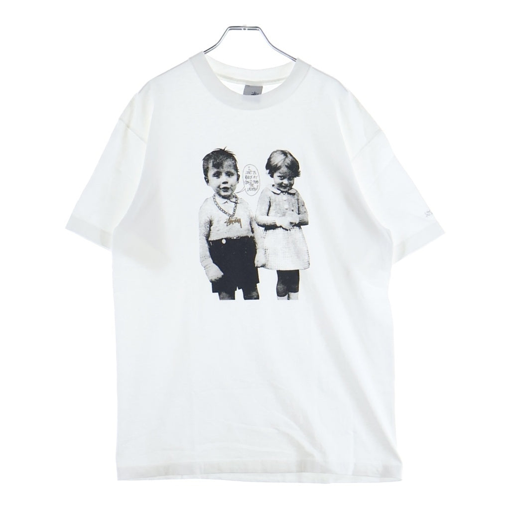 STUSSY(ステューシー) 00s OLD Kids Photo Print Tee オールド キッズフォト プリント 半袖Tシャツ カットソー ホワイト