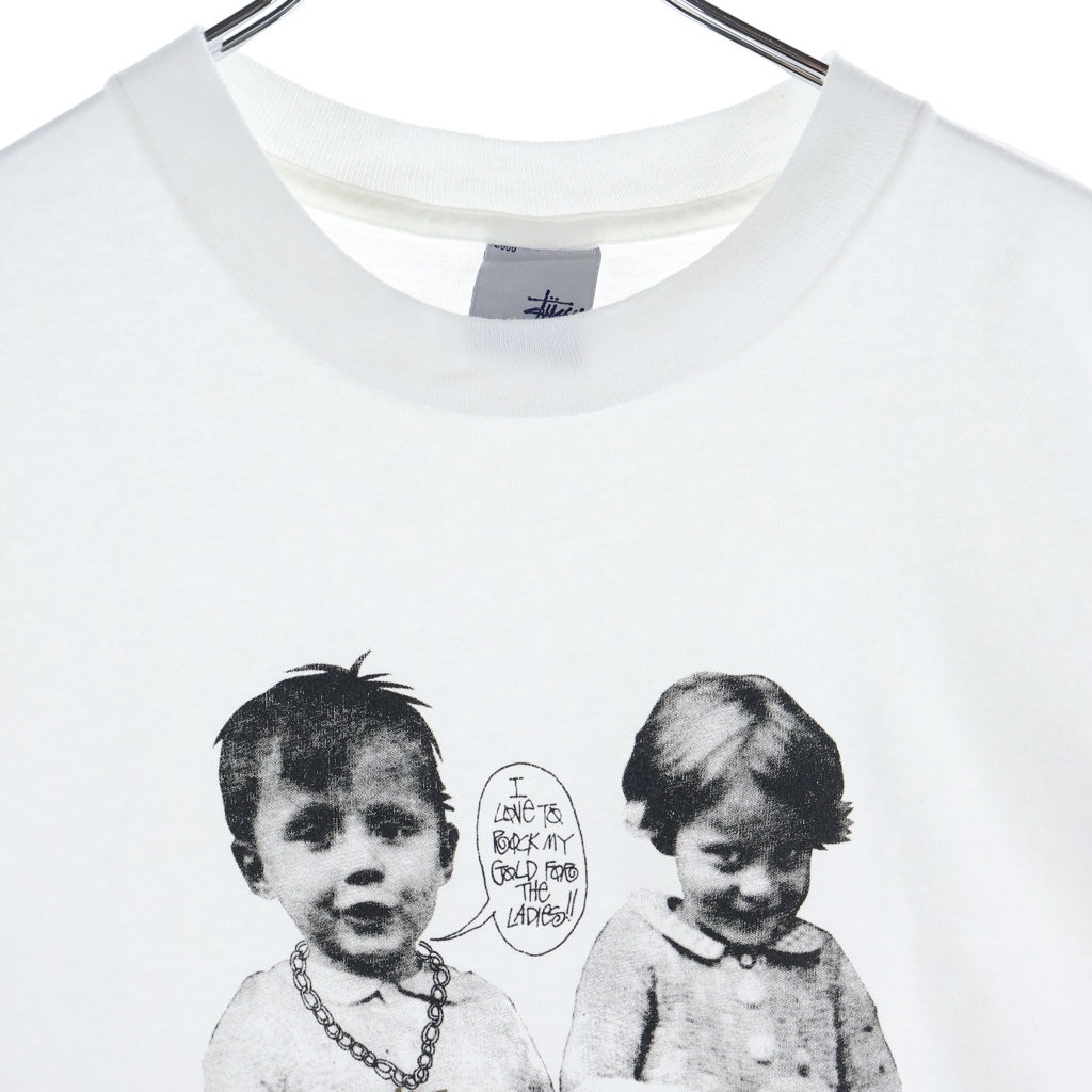 STUSSY(ステューシー) 00s OLD Kids Photo Print Tee オールド キッズフォト プリント 半袖Tシャツ カットソー ホワイト