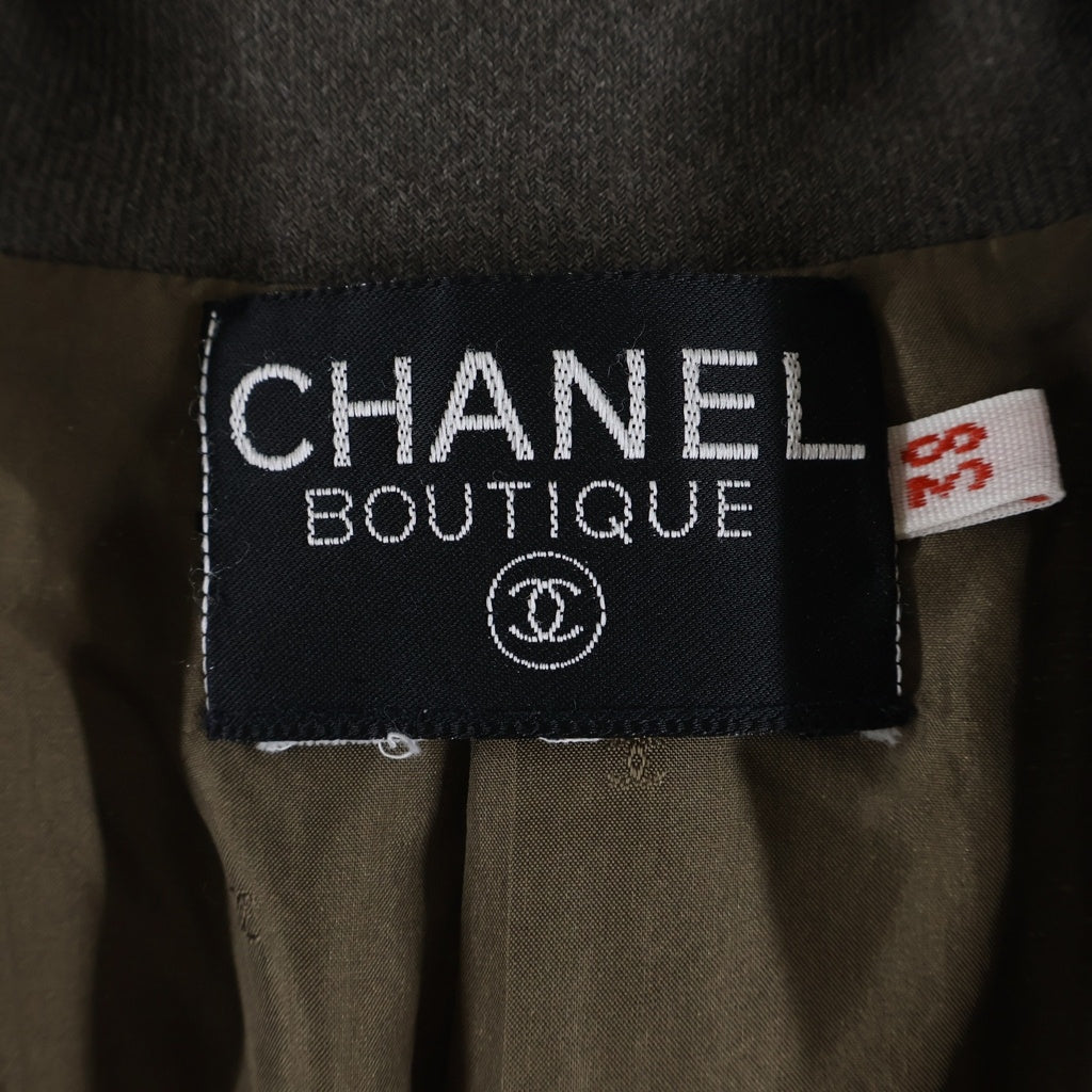 CHANEL BOUTIQUE(シャネルブティック) 80s VINTAGE Tailored Jacket ヴィンテージ クローバーボタン ダブルブレスト テーラードジャケット ショートコート ブラウン レディース