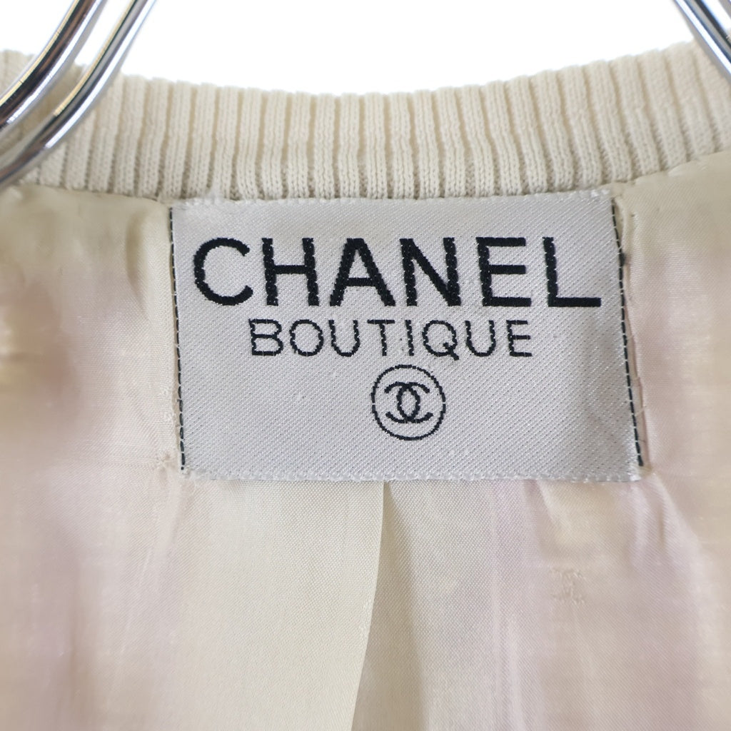 CHANEL BOUTIQUE(シャネルブティック) VINTAGE Tweed Jacket Skirt ヴィンテージ ツイード ジャケット ショート スカート セットアップ コートココマークボタン パープル/ホワイト レディース