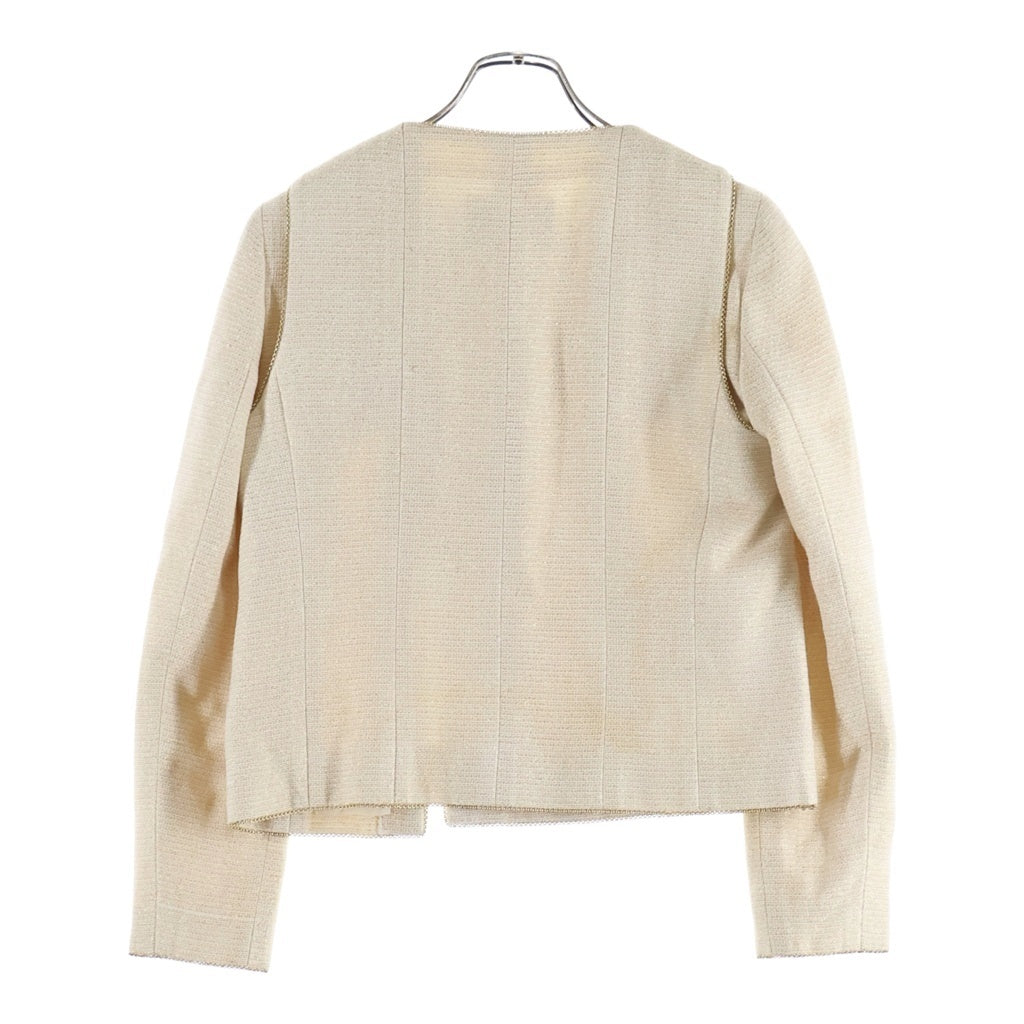 CHANEL(シャネル) 01s VINTAGE Tweed Jacket ヴィンテージ クルーズ リゾート ツイード ジャケット ココマーク ショートコート ベージュ レディース