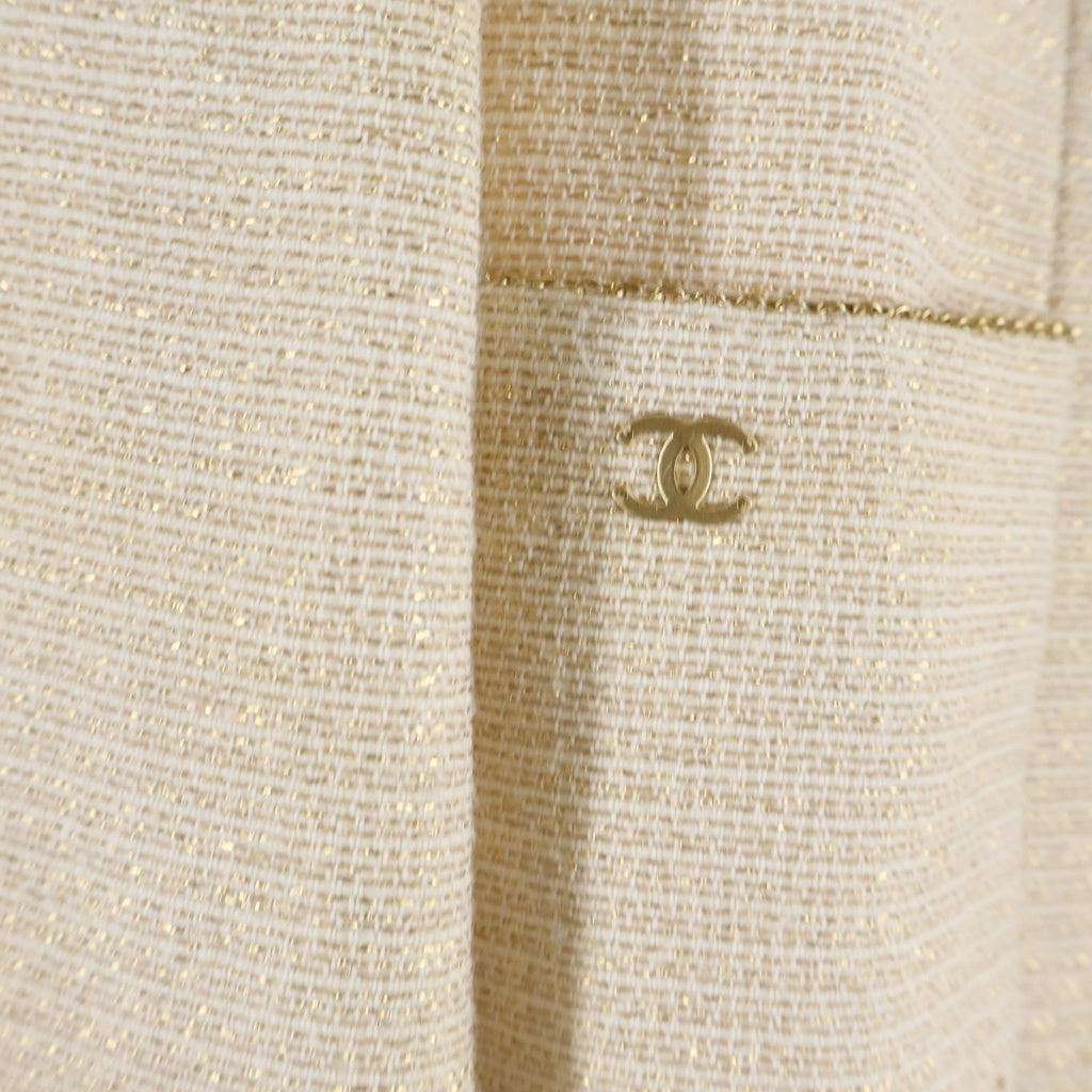 CHANEL(シャネル) 01s VINTAGE Tweed Jacket ヴィンテージ クルーズ リゾート ツイード ジャケット ココマーク ショートコート ベージュ レディース