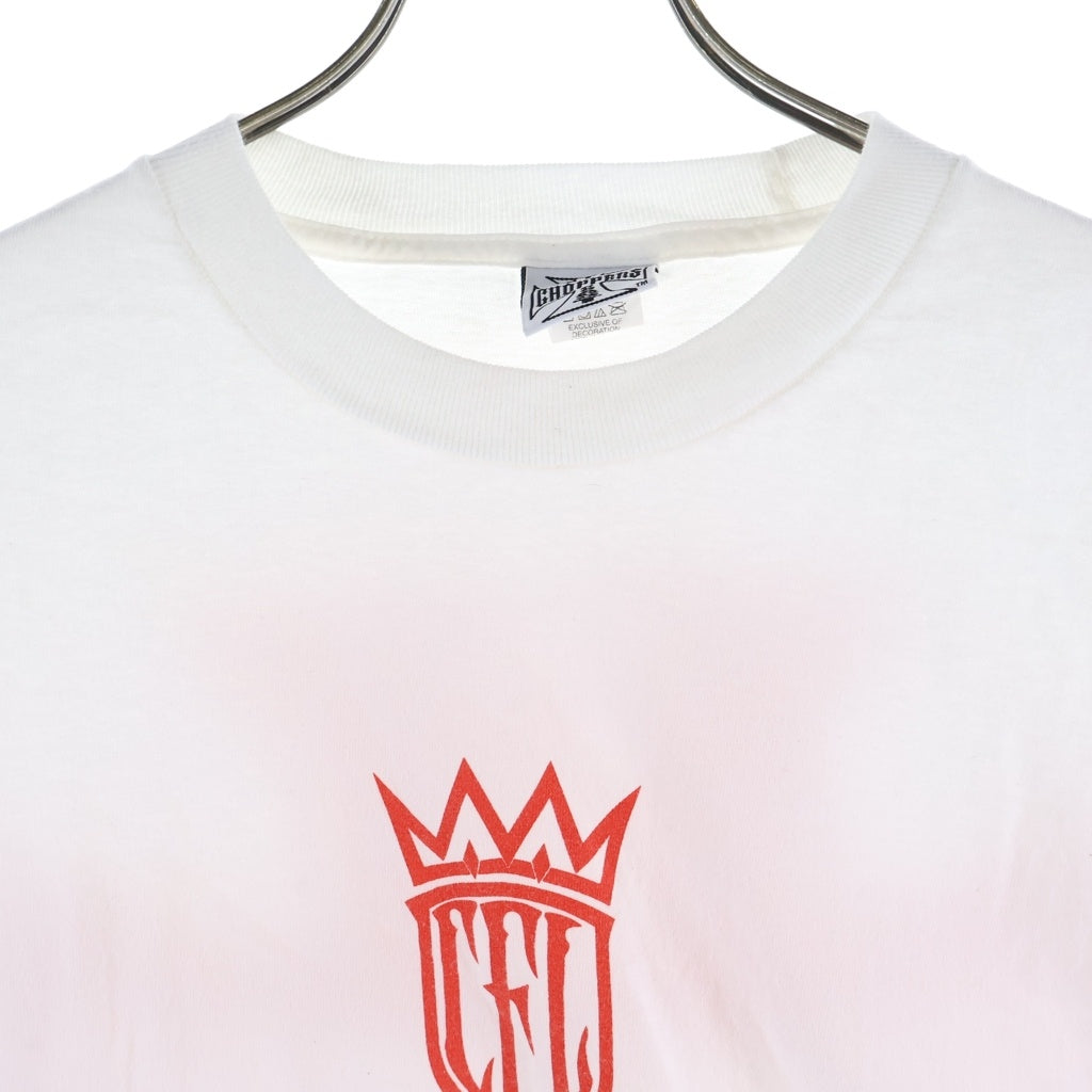 VINTAGE(ヴィンテージ) 90-00'S WEST COAST CHOPPERS CFL ロゴブリント長袖Tシャツ ホワイト