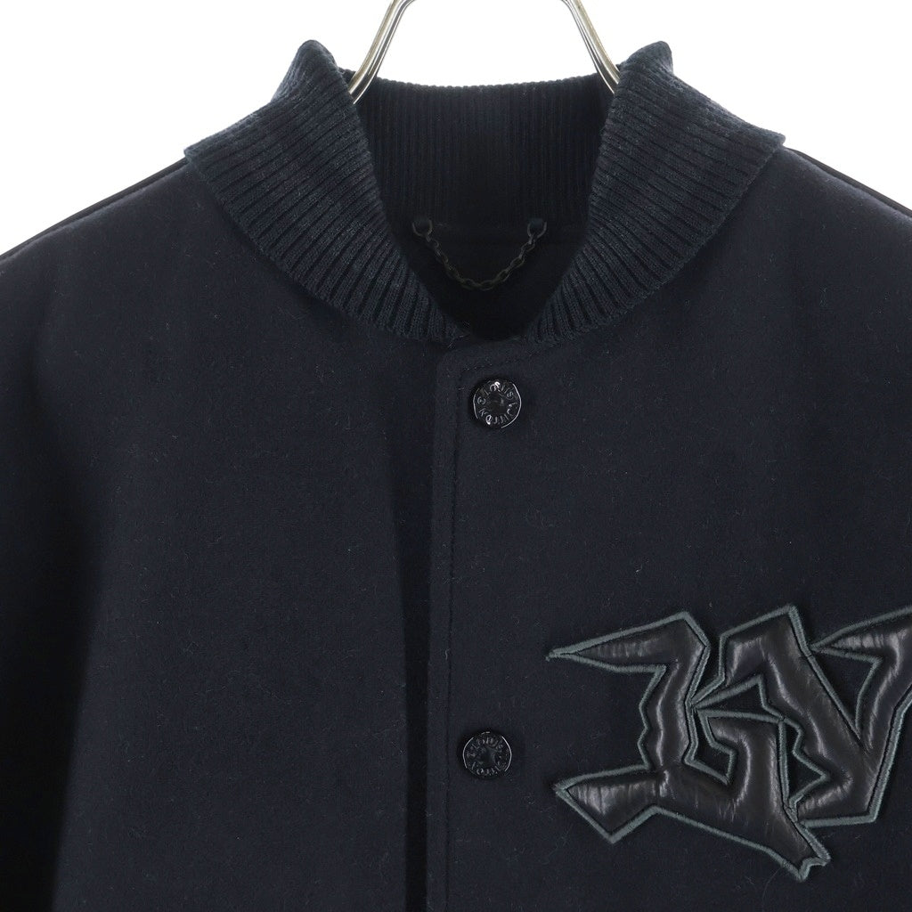 LOUIS VUITTON(ルイヴィトン) 22AW MONOGRAM LEATHER VARSITY JACKET モノグラムエンボスレザー アンドウール スタジャン ブルゾン ジャケット ブラック RM222V ZCZ HNL06E 1AA7ER