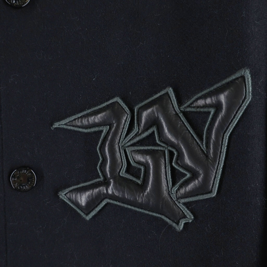 LOUIS VUITTON(ルイヴィトン) 22AW MONOGRAM LEATHER VARSITY JACKET モノグラムエンボスレザー アンドウール スタジャン ブルゾン ジャケット ブラック RM222V ZCZ HNL06E 1AA7ER