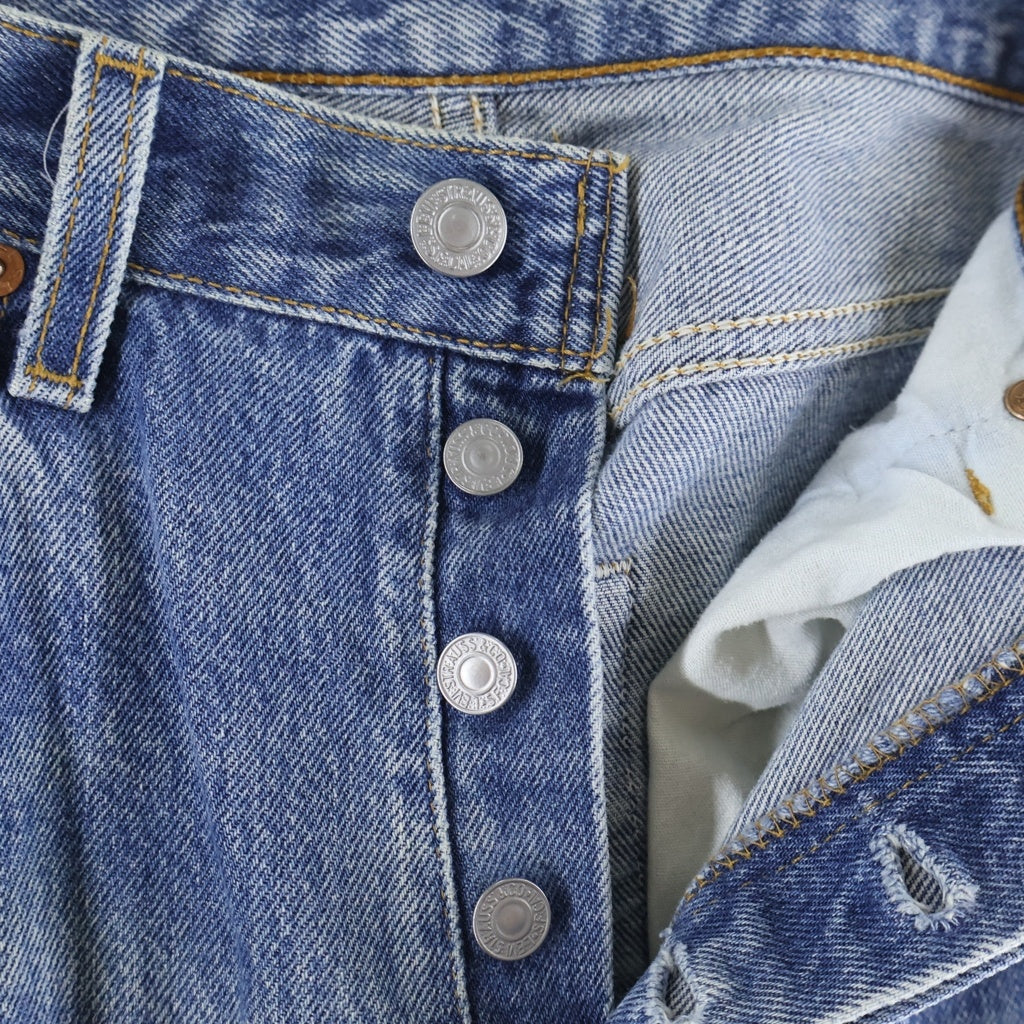 Levi's(リーバイス) 90S~00S VINTAGE 501 ボタン裏553 USA製 復刻 ヴィンテージ ボタンフライデニムパンツ ライトインディゴ 501‐0115