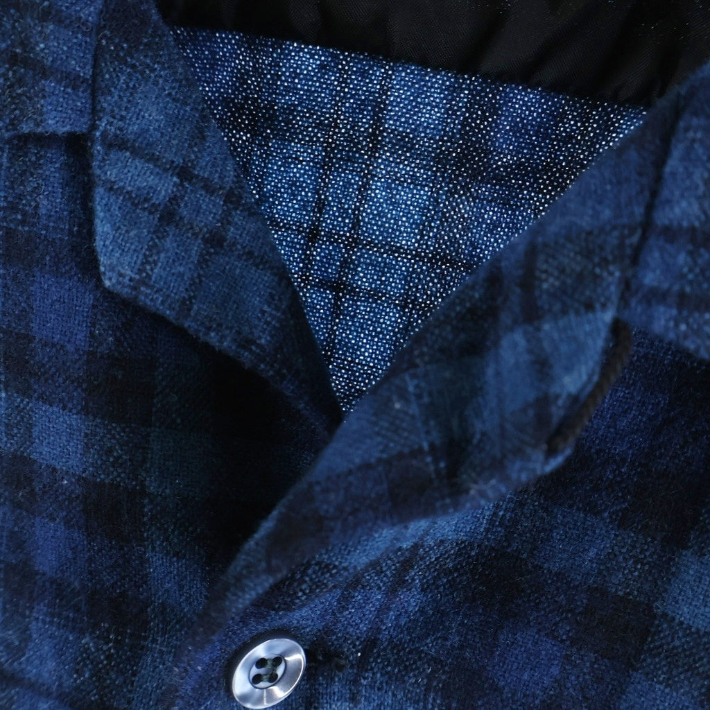PENDLETON(ペンドルトン) 60s VINTAGE ヴィンテージ ウール オンブレチェック 長袖オープンカラーシャツ ブルー