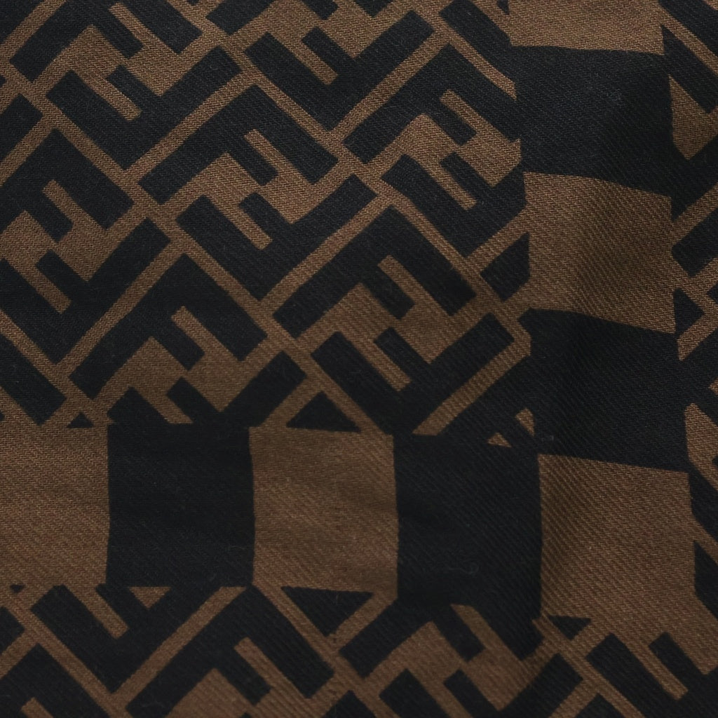 FENDI(フェンディ) Logo Scarf カシミヤ ウール マフラー ストール ブラウン 62142000 レディース