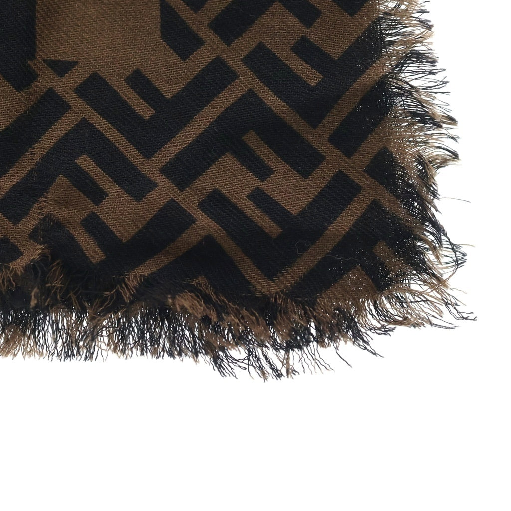 FENDI(フェンディ) Logo Scarf カシミヤ ウール マフラー ストール ブラウン 62142000 レディース