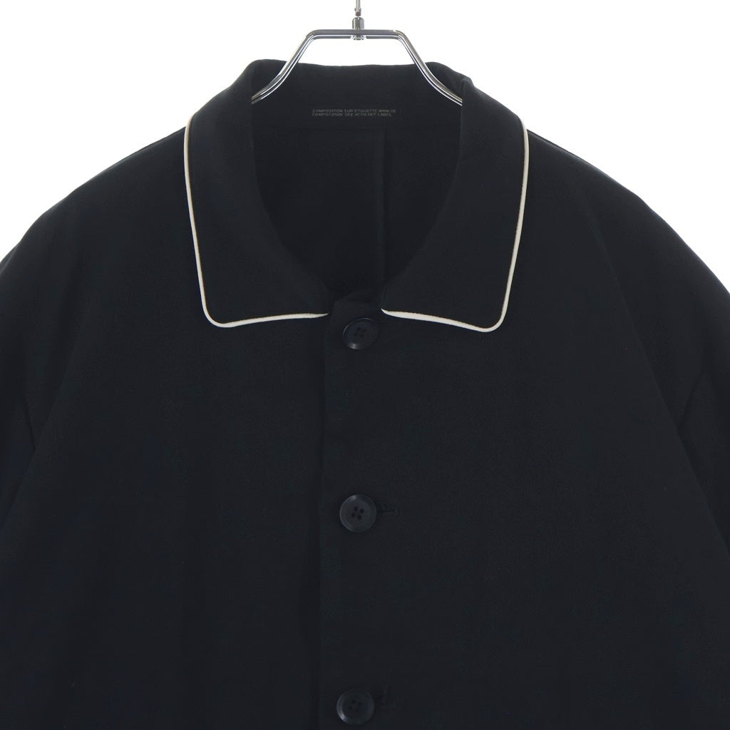 Yohji Yamamoto POUR HOMME(ヨウジヤマモト プールオム) 03SS Archive Cotton Shirt Jacket コットン バイカラー ジャケット 長袖シャツ ブラック HQ-J62-901