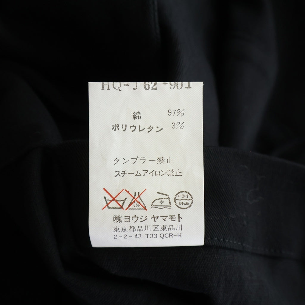 Yohji Yamamoto POUR HOMME(ヨウジヤマモト プールオム) 03SS Archive Cotton Shirt Jacket コットン バイカラー ジャケット 長袖シャツ ブラック HQ-J62-901