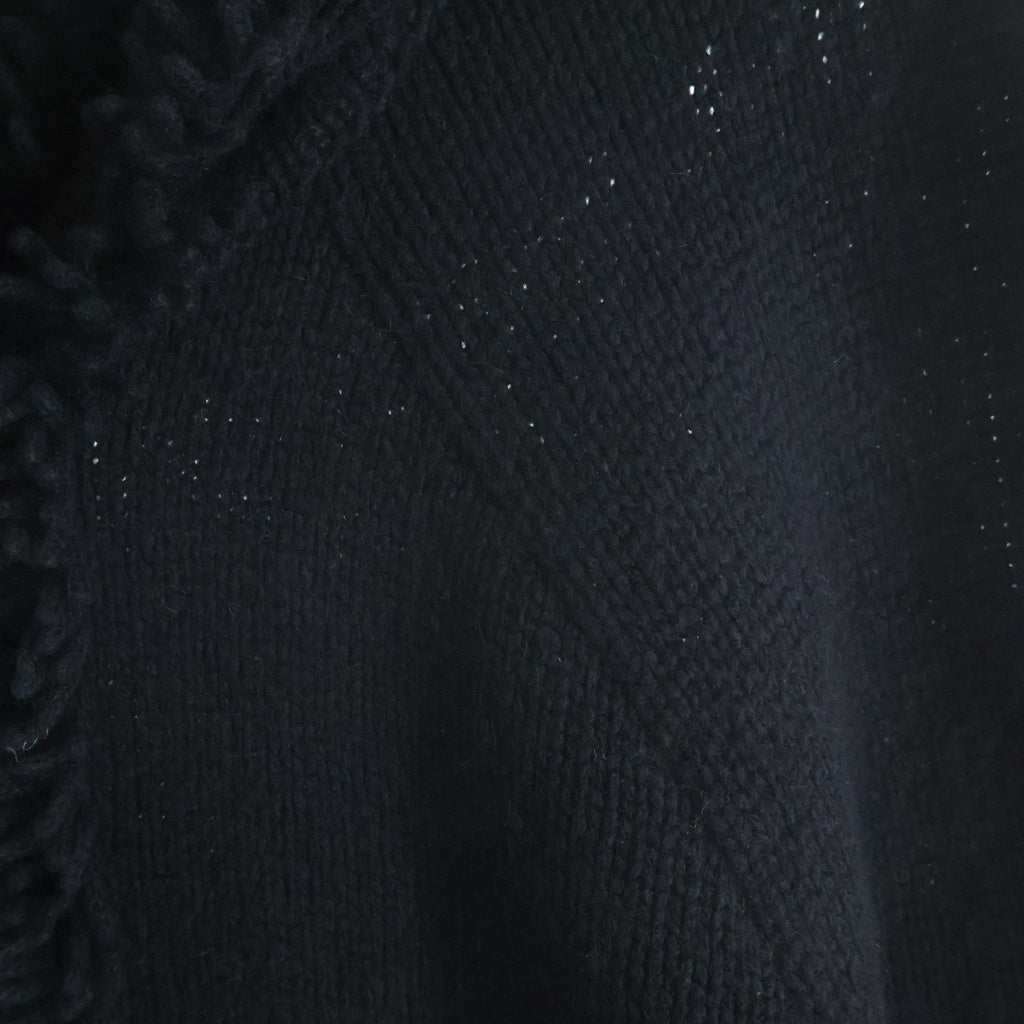 CHANEL BOUTIQUE(シャネルブティック) 07A VINTAGE Hoodie Jacket ヴィンテージ ココマークボタン 鍵穴ボタン フーディー カーディガン フリンジ ジャケット ブラック レディース