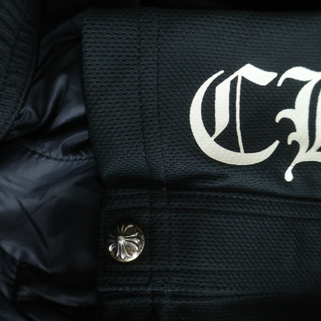 CHROME HEARTS(クロムハーツ) TRACK PANTS クロスボール レザー切替 メッシュトラックパンツ ブラック