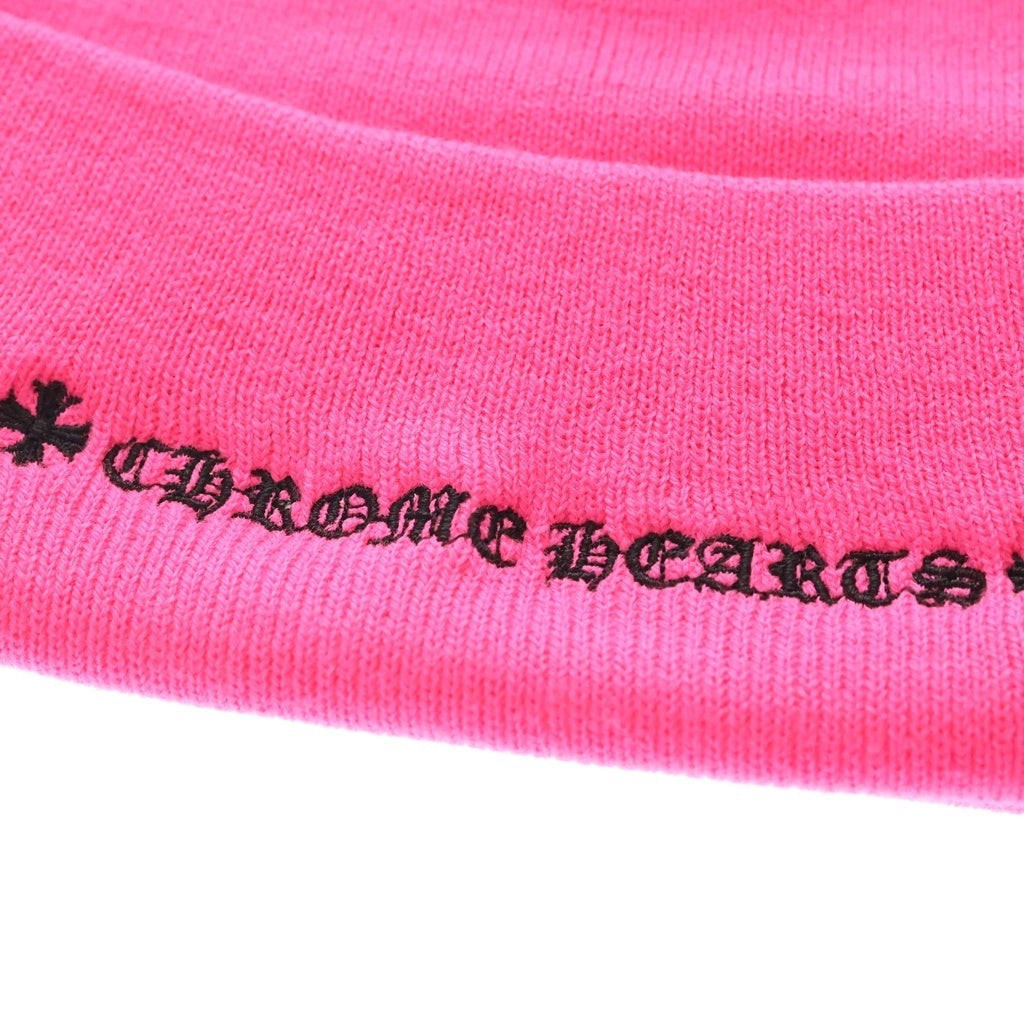 CHROME HEARTS(クロムハーツ) 24AW CH Logo Embroidery Acrylic Beanie CHロゴ刺繍ビーニー ニット帽 帽子 ピンク レディース