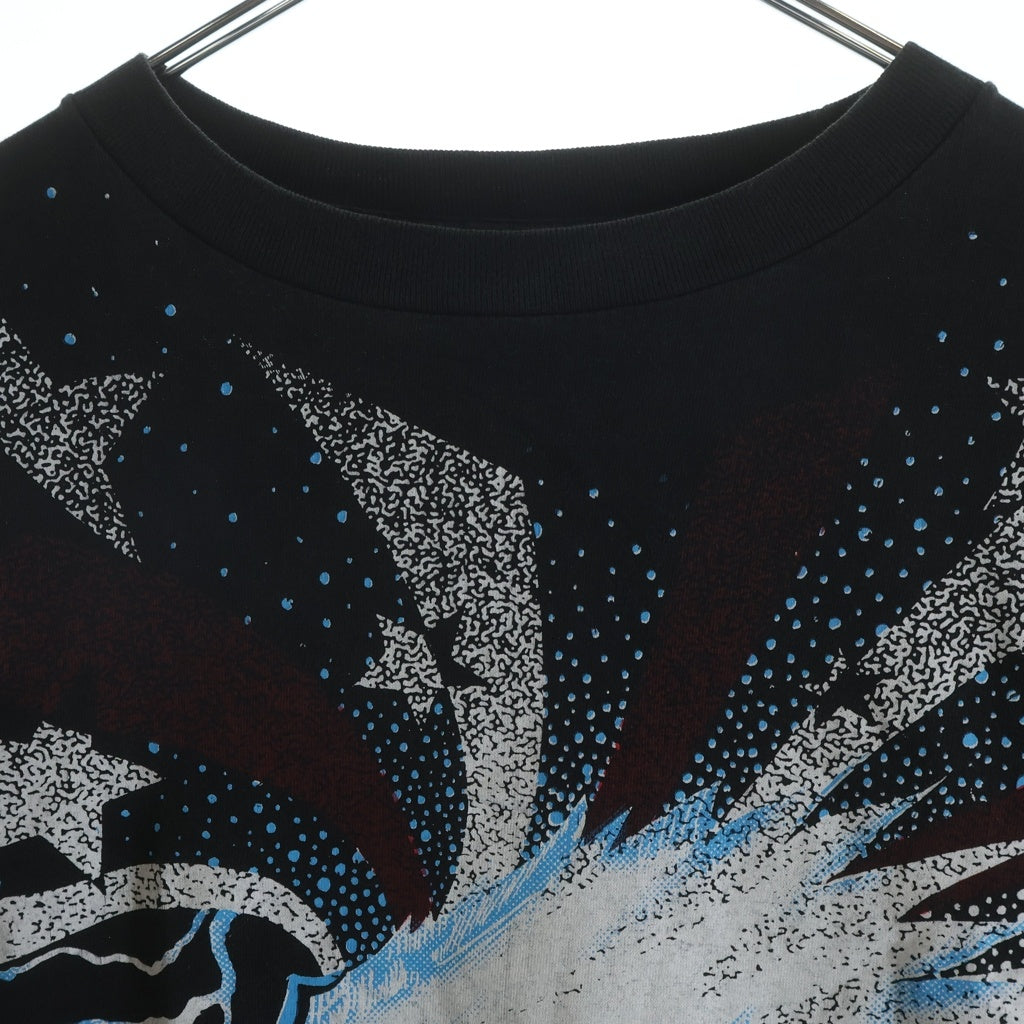 HARLEY DAVIDSON(ハーレーダビッドソン) 90s VINTAGE EAGLE LIGHTNING 1995 LICENSEDタグ イーグル 全面ライトニング 半袖プリントTシャツ ブラック