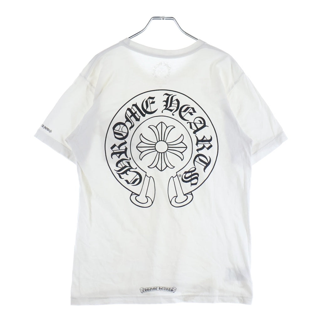 CHROME HEARTS(クロムハーツ) HORSESHOE S/S TEE ホースシュープリント ポケット半袖Tシャツ カットソー ホワイト