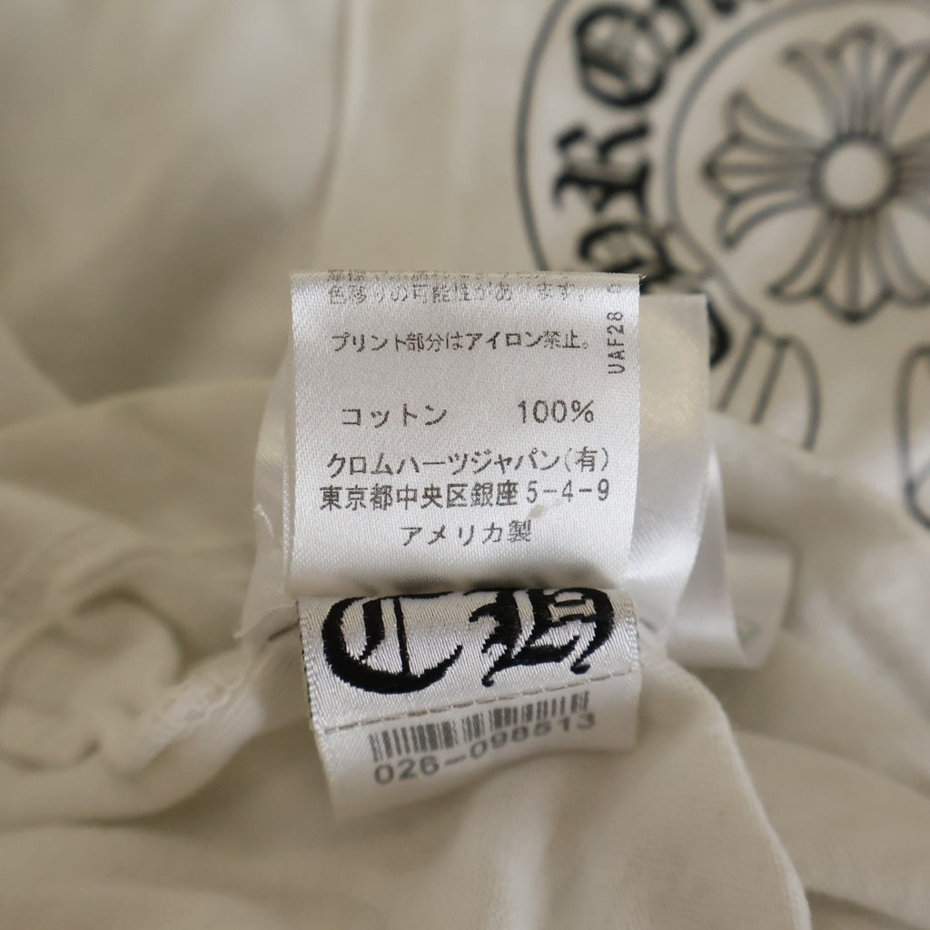 CHROME HEARTS(クロムハーツ) HORSESHOE S/S TEE ホースシュープリント ポケット半袖Tシャツ カットソー ホワイト