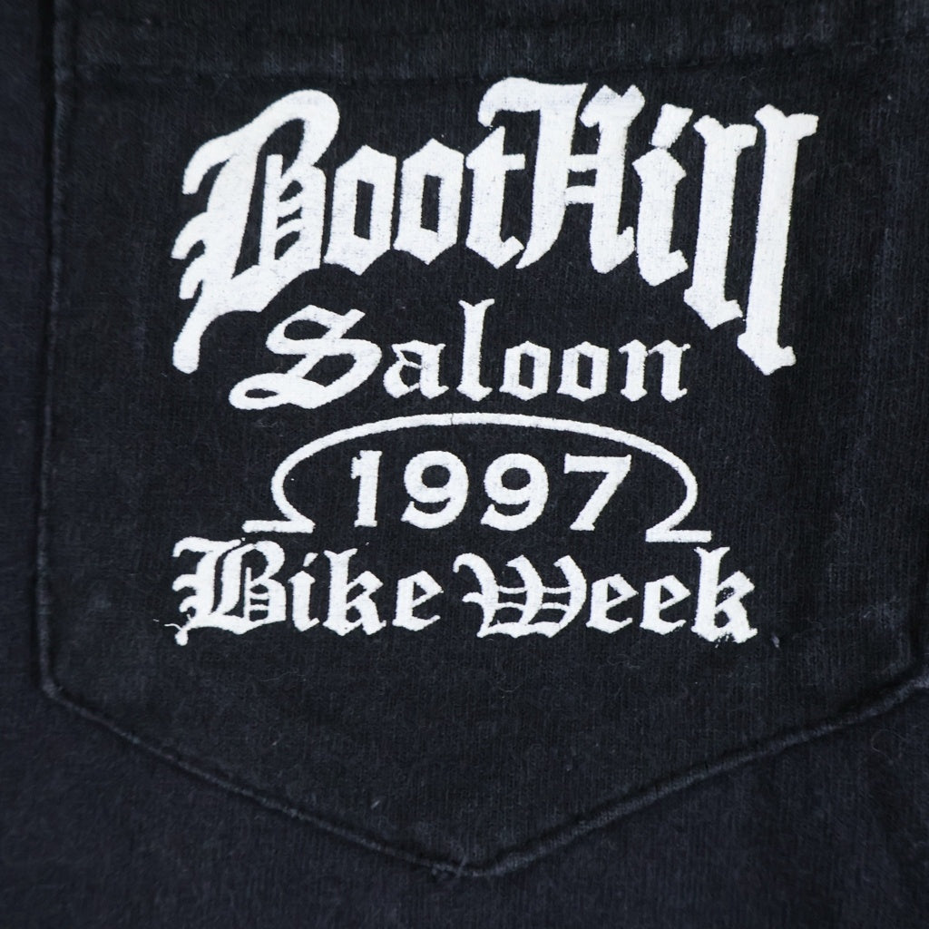 VINTAGE(ヴィンテージ) 90s BOOTHILL SALOON SORAYAMA BIKEWEEK 1997 TEE ベック バンド 半袖Tシャツ カットソー ブラックー