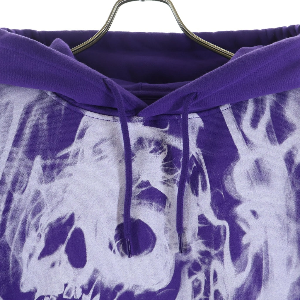 Palace Skateboards(パレススケートボーズ) 25SS SMOKED HOOD スカルスモークプリント プルオーバーフーディー パープル