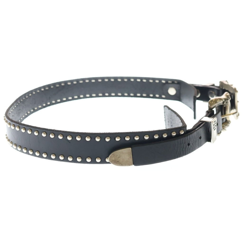 ENFANTS RICHES DEPRIMES(アンファンリッシュデプリメ) ERD DOUBLE BUCKLE GERMAN DOG BELT ダブルバックル レザー ベルト ブラック/シルバー