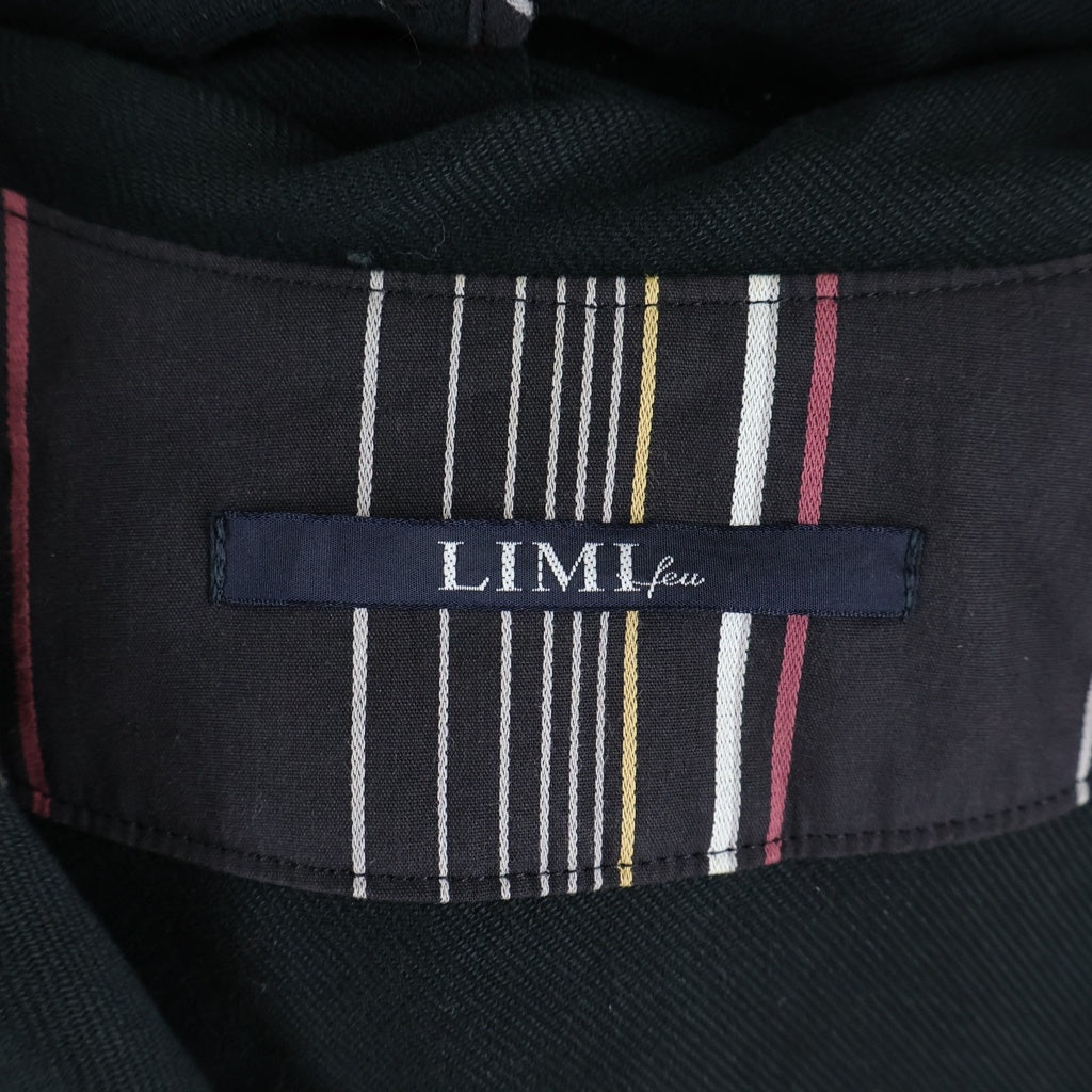 LIMI feu(リミフゥ) ロングコート フーディー ブラック LM-C6-014 レディース