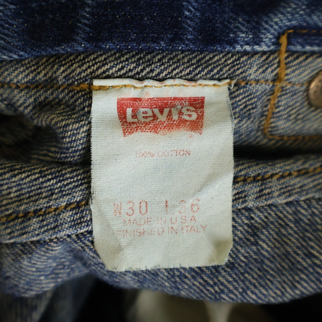 Levi's(リーバイス) 90s VINTAGE Replica 1873MODEL ヴィンテージ 革パッチ ボタン裏822 ボタンフライ バックル 125周年記念 ワシントン工場 復刻 デニムパンツ インディゴ