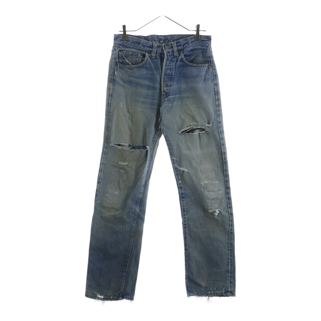 Levi's(リーバイス) 70s VINTAGE 501 66前期 ヴィンテージ 両面スモールe 不均等V ボタン裏6 ボタンフライ デニムパンツ インディゴ