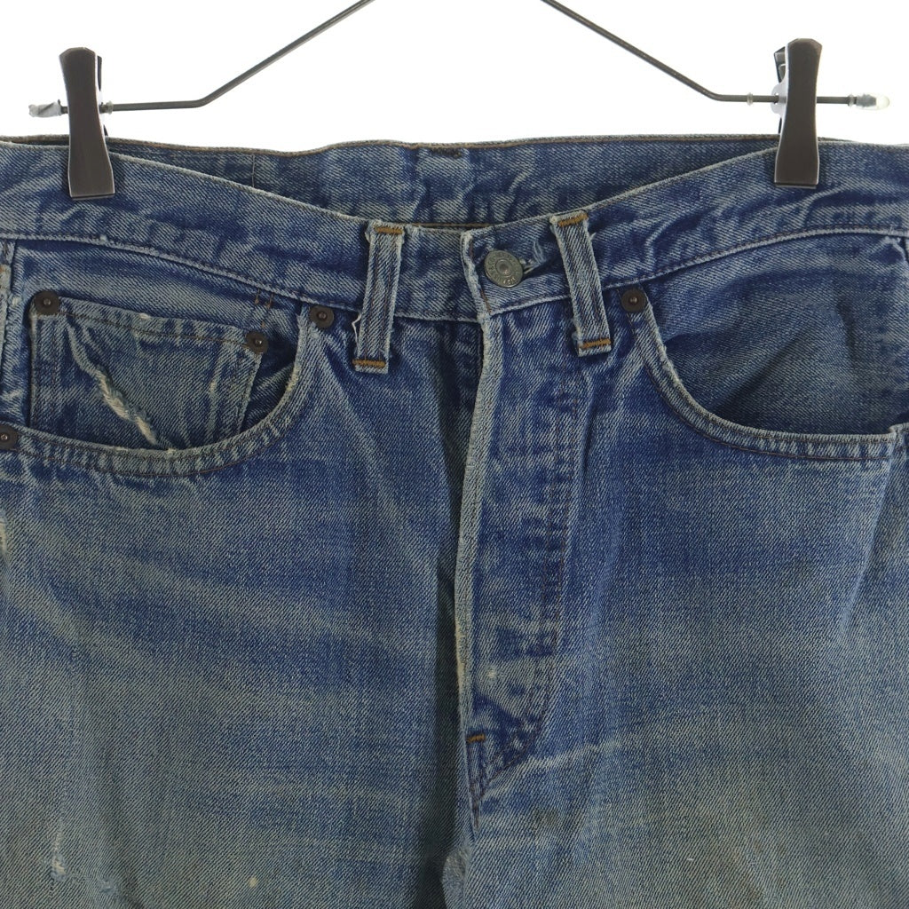 Levi's(リーバイス) 70s VINTAGE 501 66前期 ヴィンテージ 両面スモールe 不均等V ボタン裏6 ボタンフライ デニムパンツ インディゴ