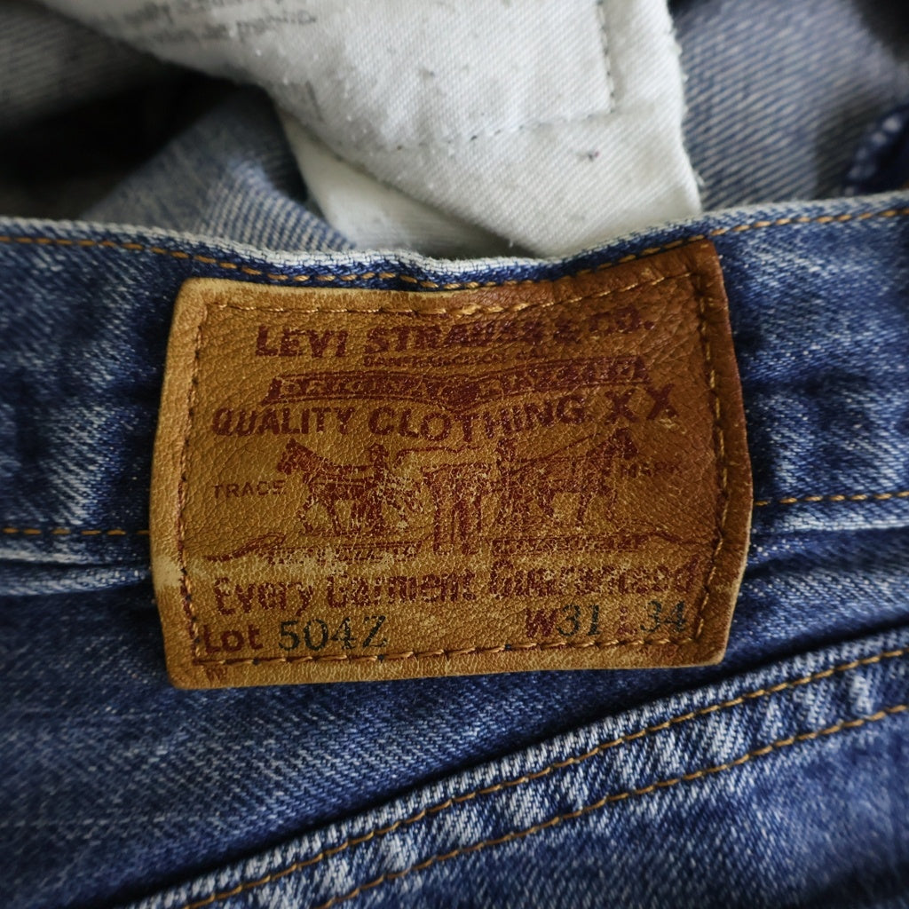 Levi's(リーバイス) 90-00s VINTAGE Replica 504Z 60sMODEL ヴィンテージ レプリカ 両面BIG E ボタン裏J24 ジップフライ オフセット デニムパンツ インディゴ