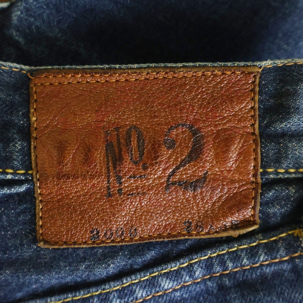 EVISU(エビス) 00s No.2 2000 Denim Pants ボタンフライ ペイント デニムパンツ インディゴ
