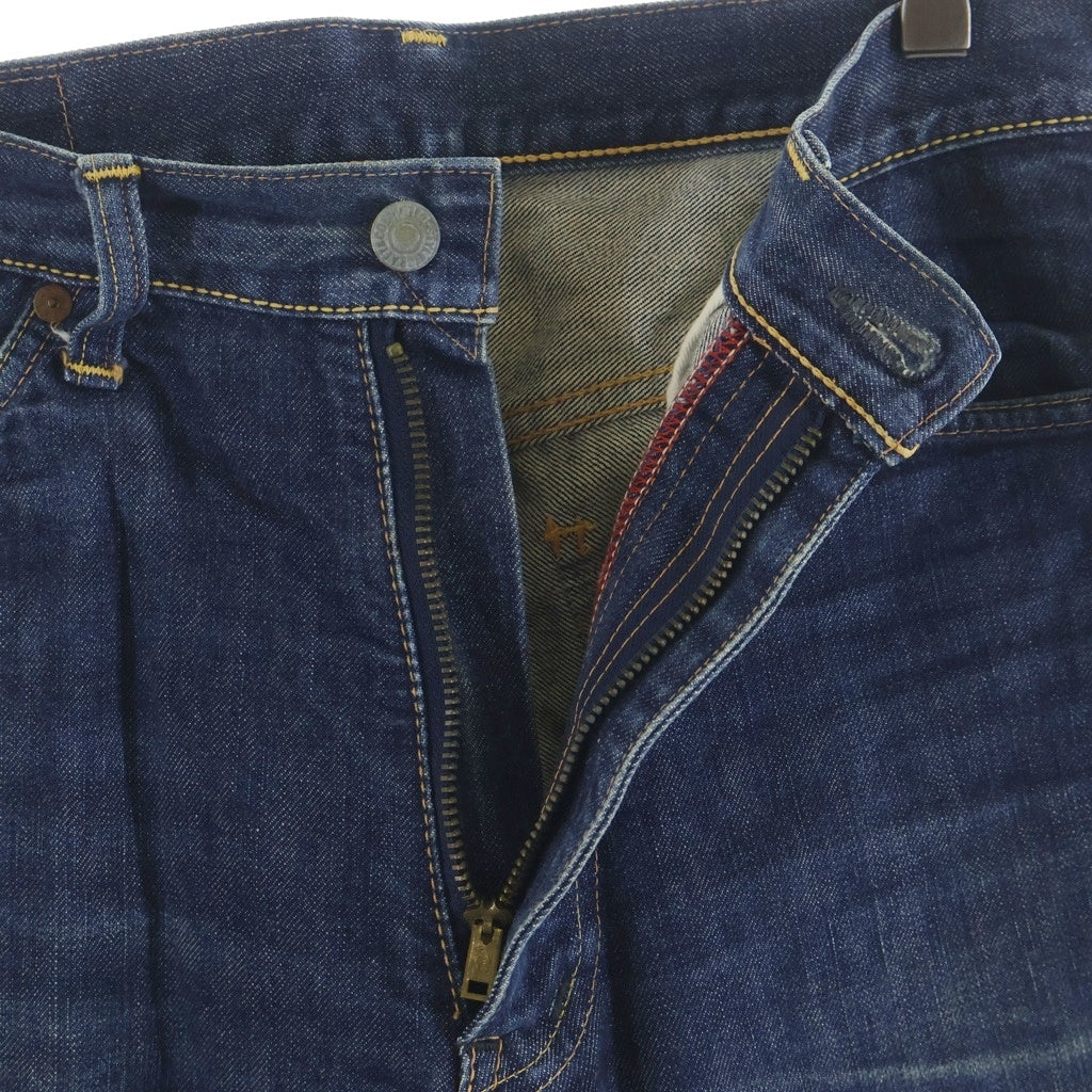 EVISU(エビス) 00s 2017 Denim Pants ボタンフライ ダブルニー デニムパンツ ペイント インディゴ