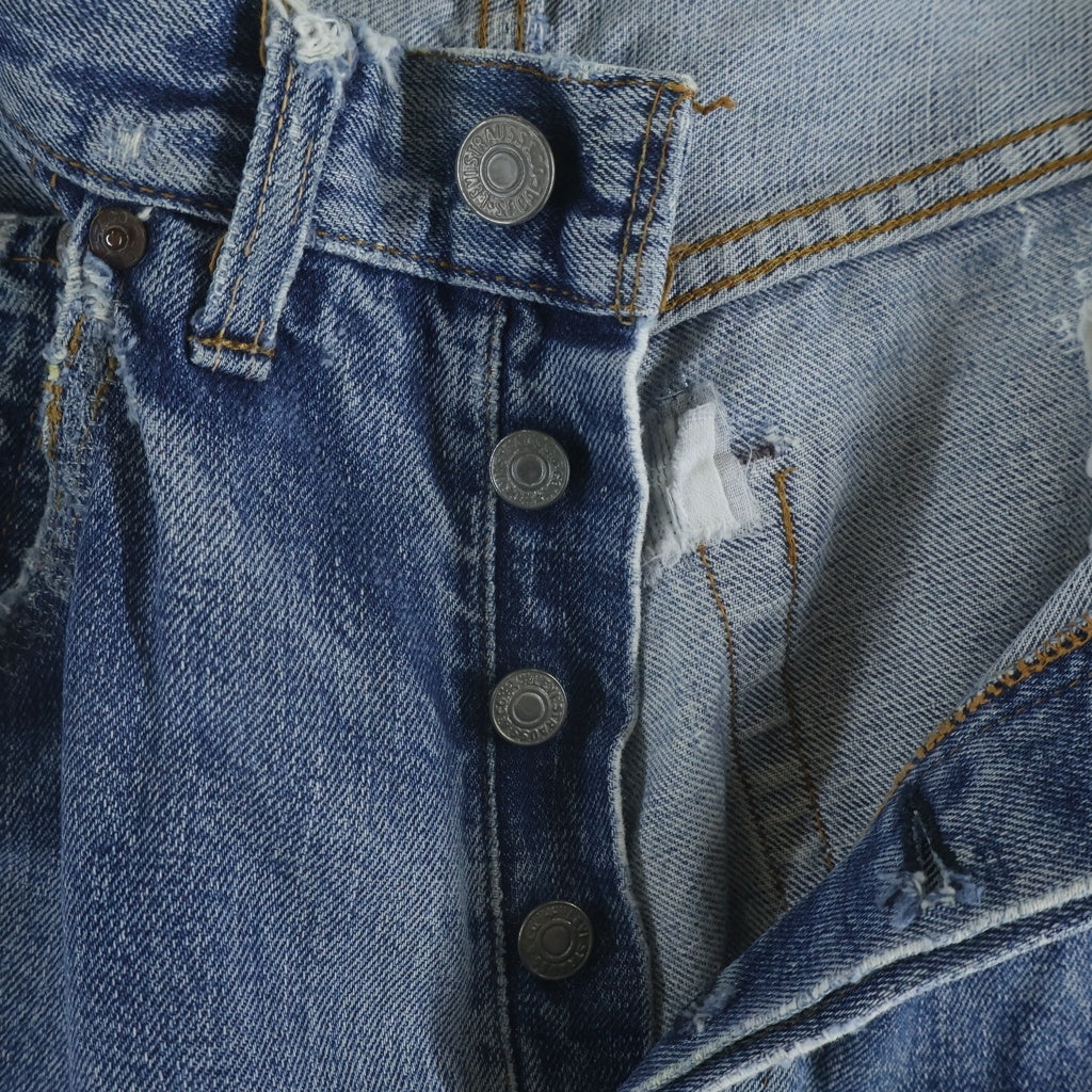 Levi's(リーバイス) 70s VINTAGE 501 BIG E後期 ヴィンテージ 両面BIG E 不均等V ボタン裏6 ボタンフライ デニムパンツ インディゴ
