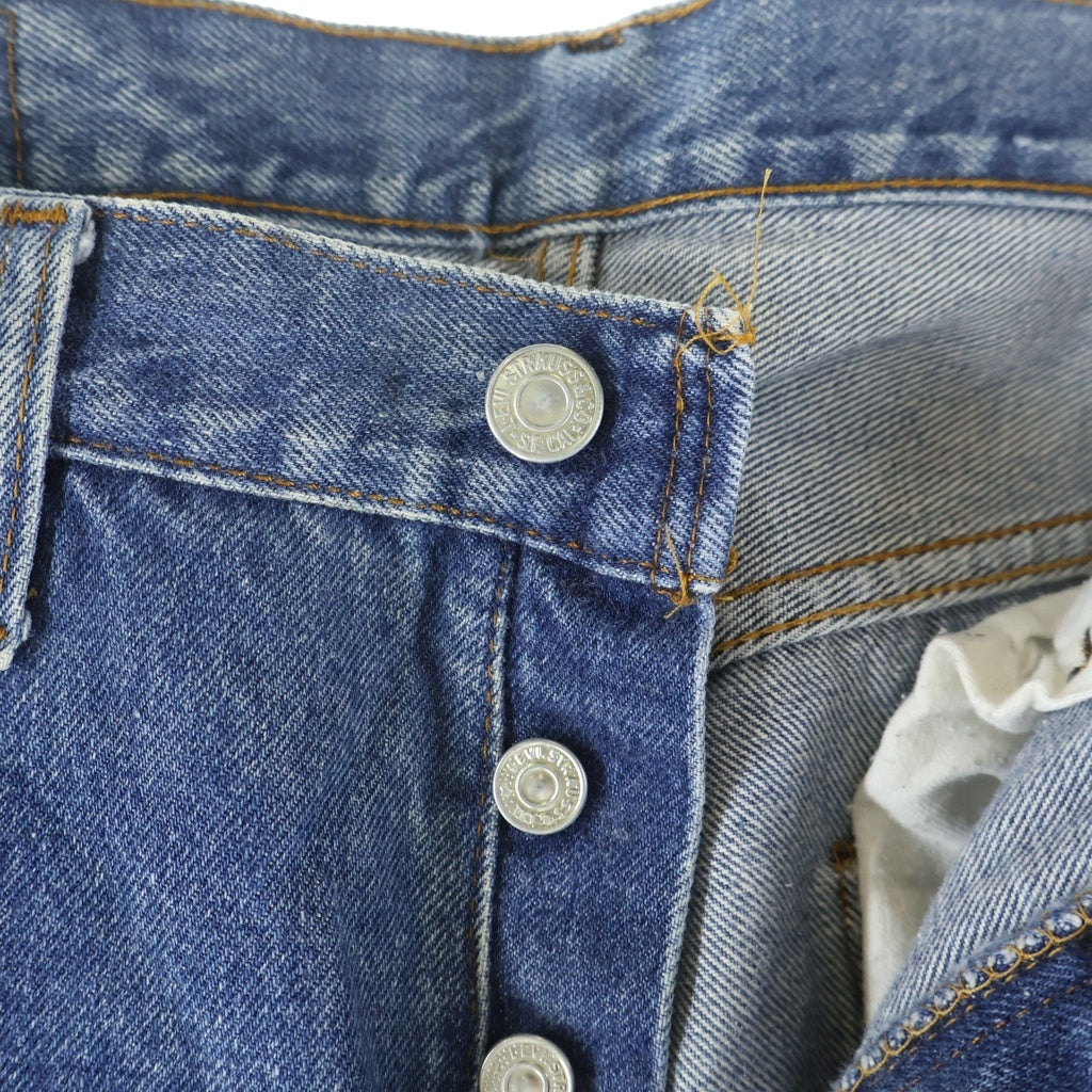 Levi's(リーバイス) 70s VINTAGE 501 66後期 ヴィンテージ 両面スモールe 不均等V ボタン裏6 ボタンフライ デニムパンツ インディゴ