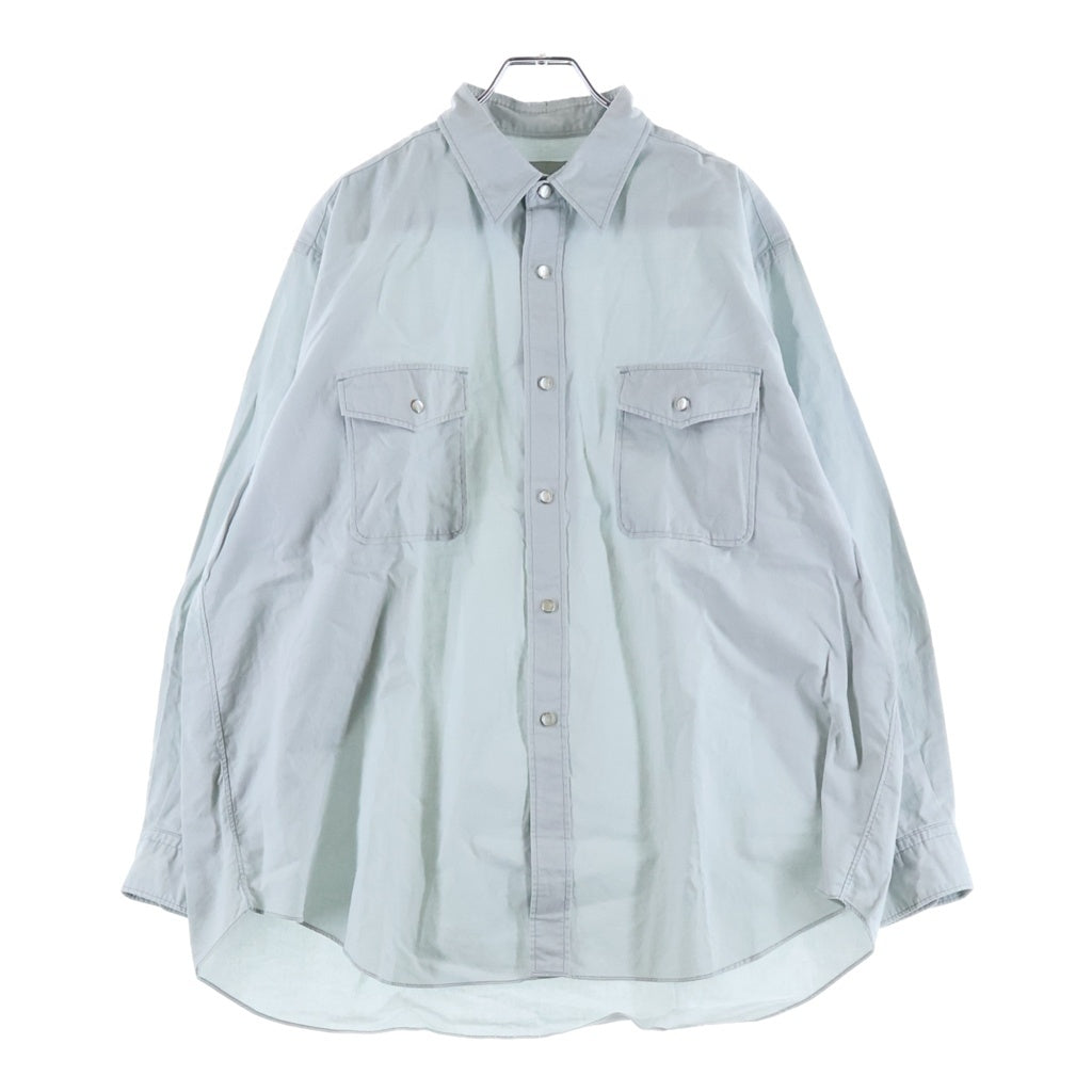 COMME des GARCONS HOMME(コムデギャルソンオム) 90s Archive 田中オム L/S Oversize Shirt オーバーサイズ長袖シャツ ライトグレー